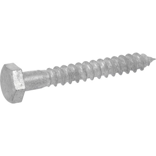 Hillman 812003 Coarse Thread Hex Lag Screws, Galvanized, 1/4" x 1", 100-Count