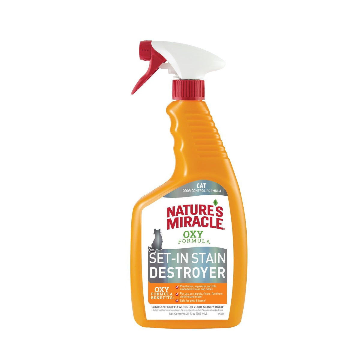 Nature's Miracle P-98170 Just for Cats Oxy Formula Stain & Odor Remover, 24 Oz