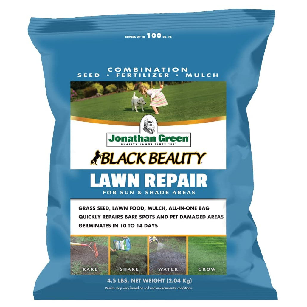 Jonathan Green 10449 Lawn Repair Mixed Seed, Mulch & Fertilizer, 4.25 Lbs