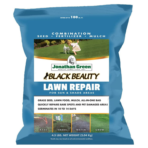 Jonathan Green 10449 Lawn Repair Mixed Seed, Mulch & Fertilizer, 4.25 Lbs