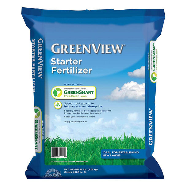 GreenView 21-29181 Starter Fertilizer with GreenSmart 10-18-10, 16 Lb, 5000 Sqft