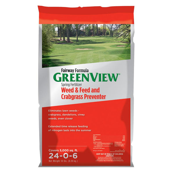 GreenView 21-29172 Spring Fertilizer Weed & Feed Plus Crabgrass Preventer, 18 Lb