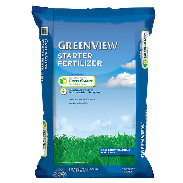 GreenView 21-31165 Starter Fertilizer with GreenSmart 10-18-10, 48 Lb,15000 Sqft
