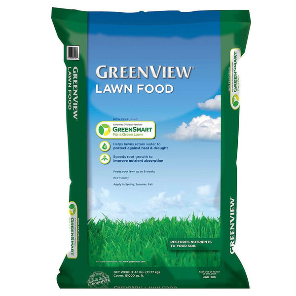 GreenView 21-31157 Lawn Food with GreenSmart, 22-0-4, 48 Lb, 15000 Sq.ft.