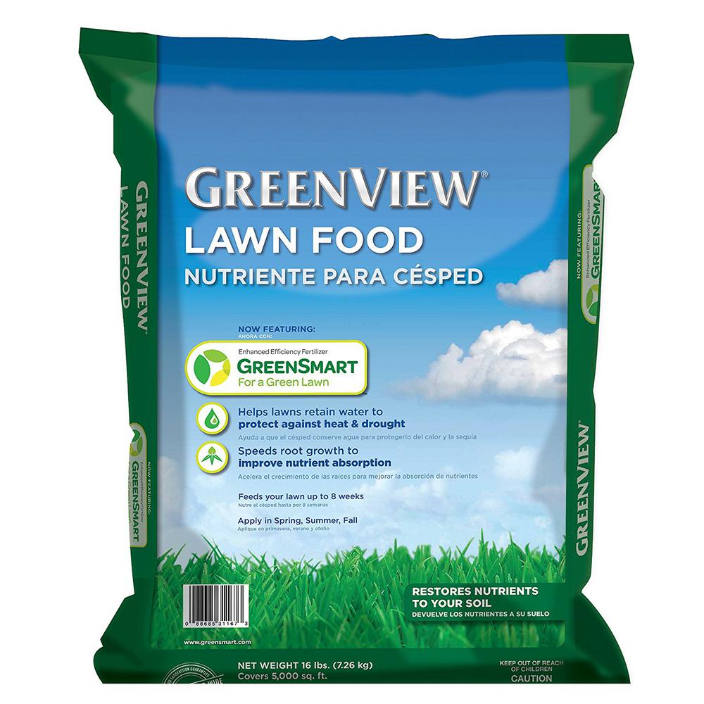 GreenView 21-29177 Lawn Food with GreenSmart, 22-0-4, 16 Lb, 5000 Sq.ft.