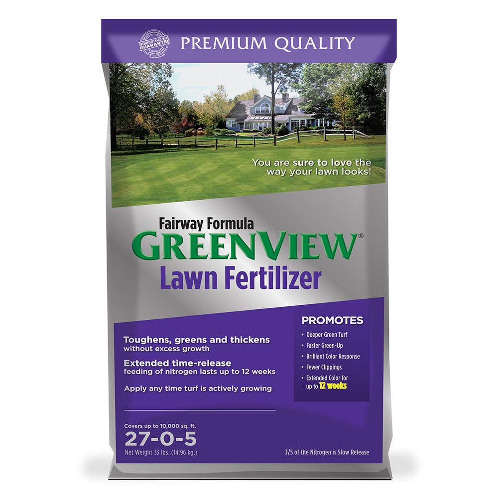 GreenView 21-29170 Fairway Formula Lawn Fertilizer, 27-0-5, 33 Lb, 10000 Sqft