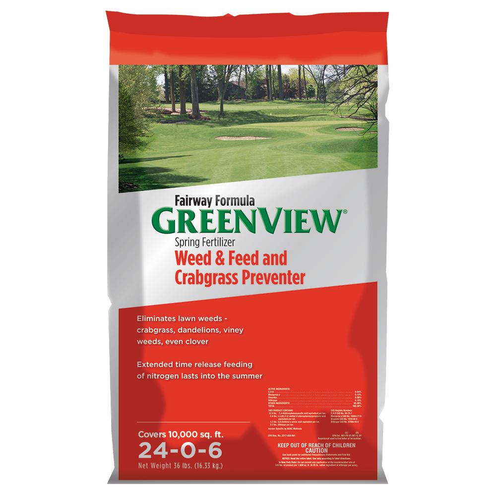 GreenView 21-29173 Spring Fertilizer Weed & Feed Plus Crabgrass Preventer, 36 Lb