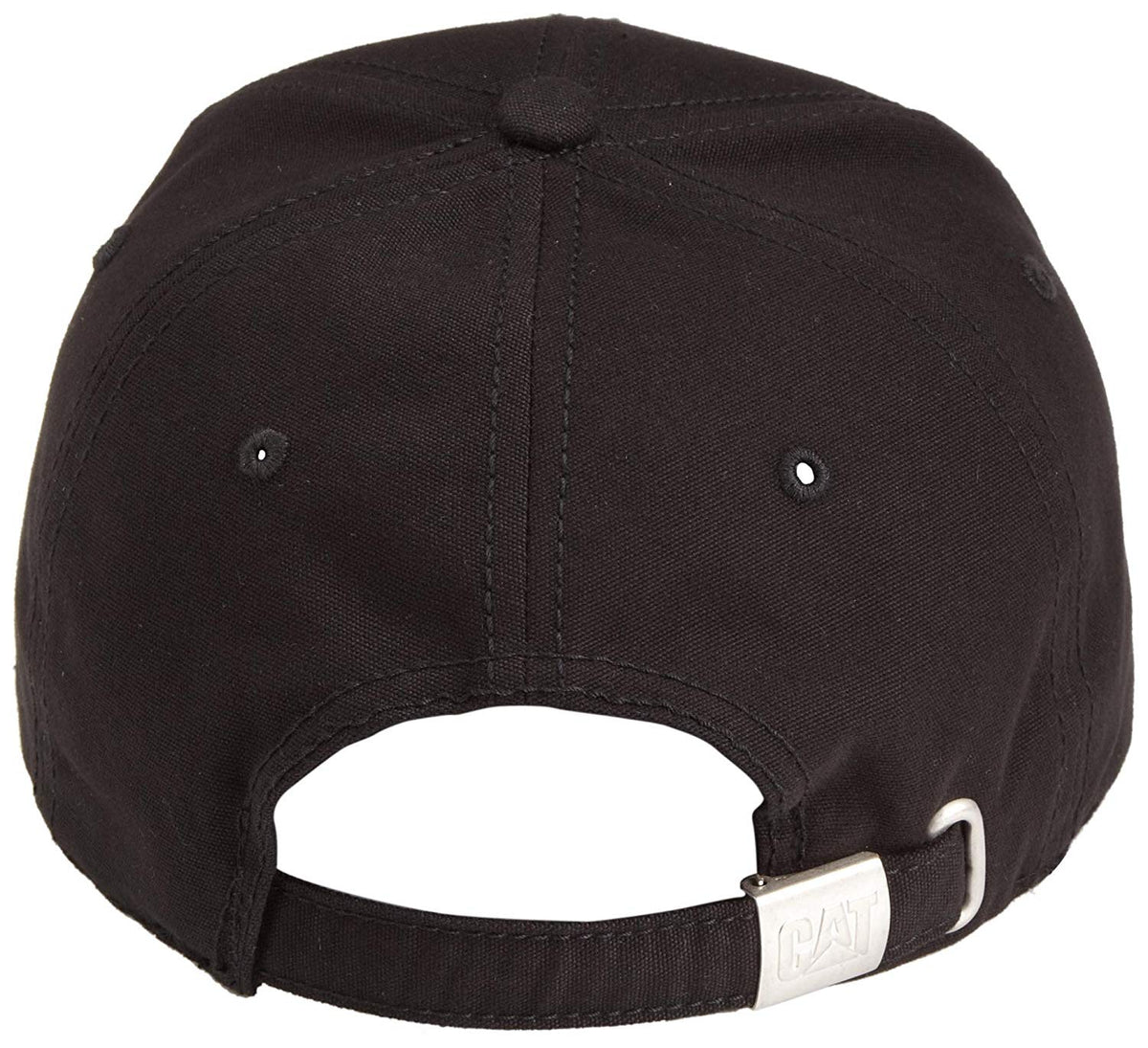CAT W01791-016 Trademark Cap with Embroidered Front Logo, Black, One Size