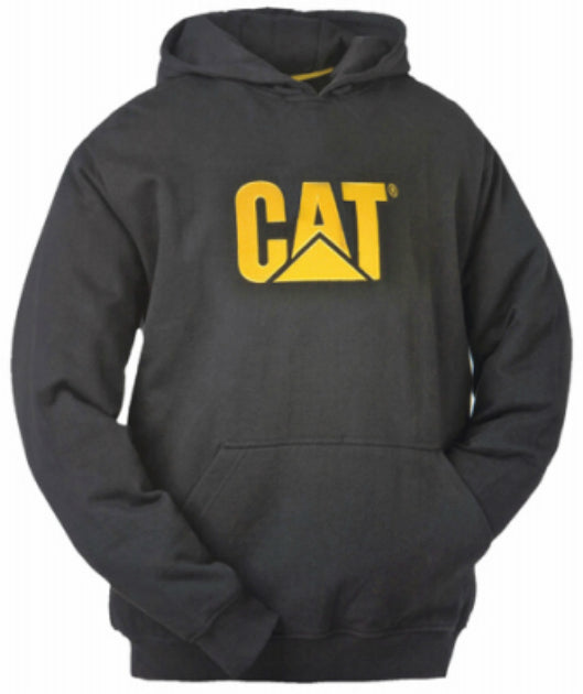 CAT W10646-016-M Trademark Hooded Sweatshirt, Black, Medium