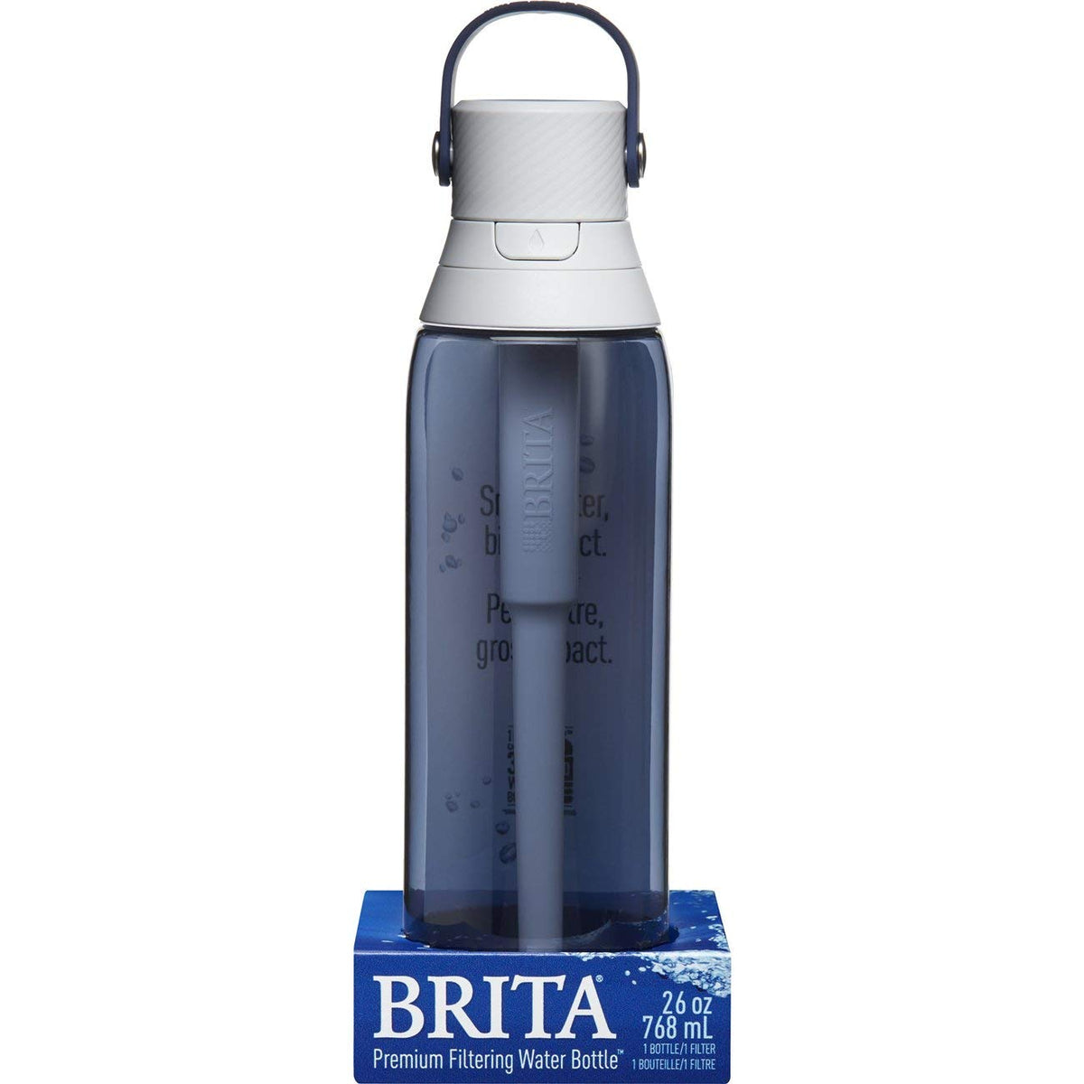 Brita 36375 Premium Hard Sided Plastic Filtering Water Bottle, Night Sky, 26 Oz