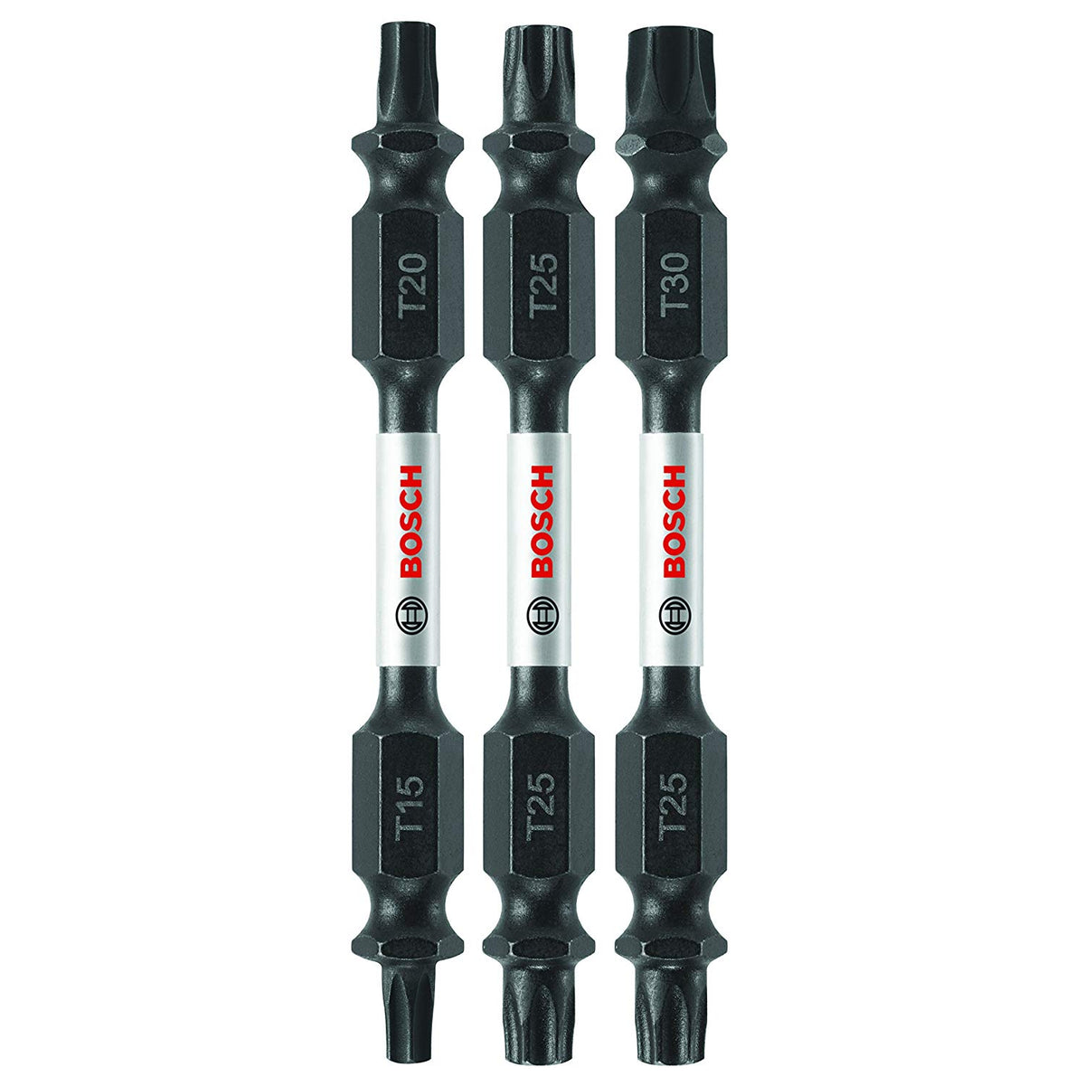 Bosch ITDETV2503 Impact Tough Torx Double-Ended Bits, 2.5", 3-Piece