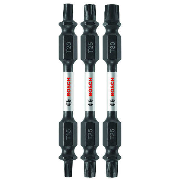 Bosch ITDETV2503 Impact Tough Torx Double-Ended Bits, 2.5", 3-Piece
