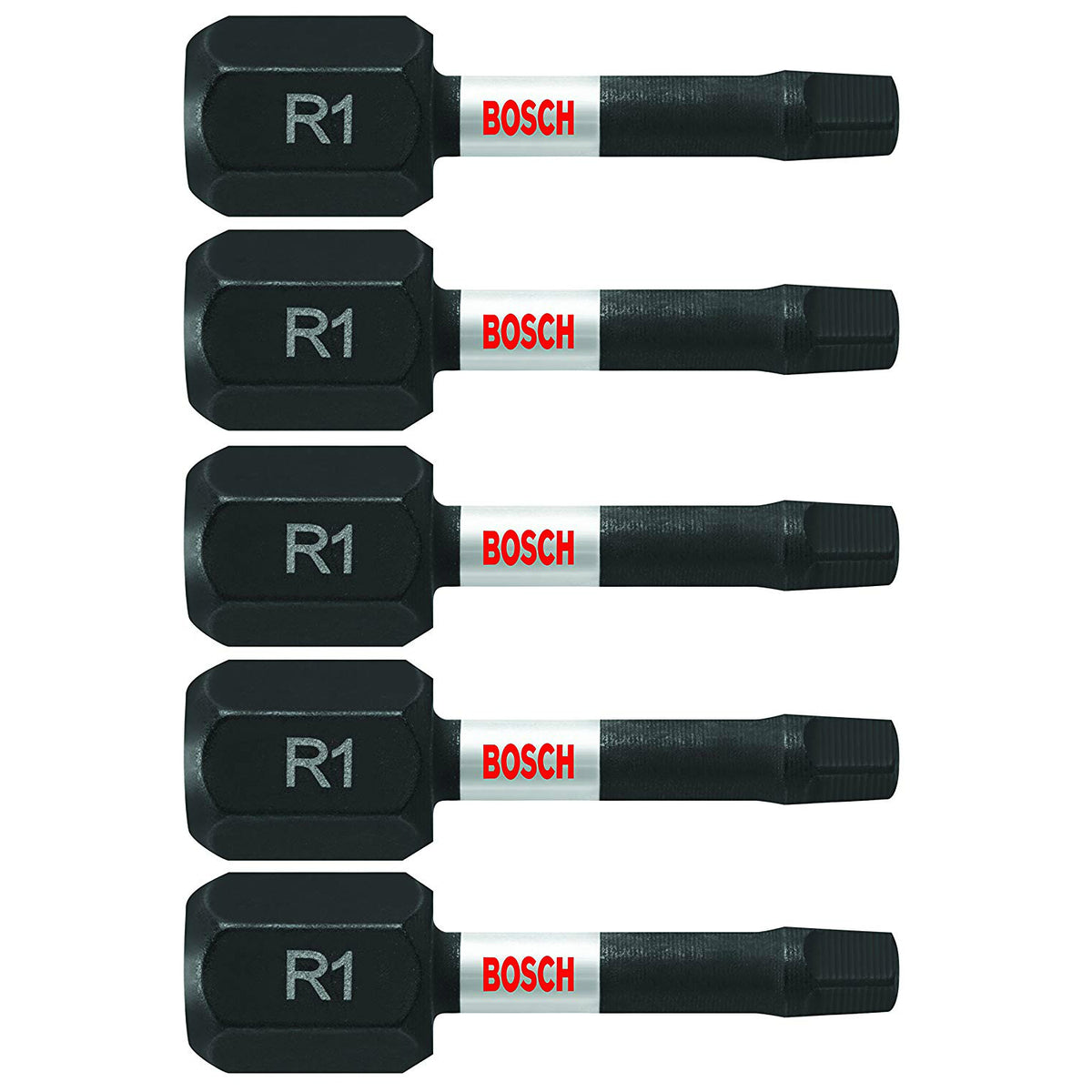 Bosch ITSQ1105 Impact Tough Square #1 Insert Bits, 1", 5-Piece