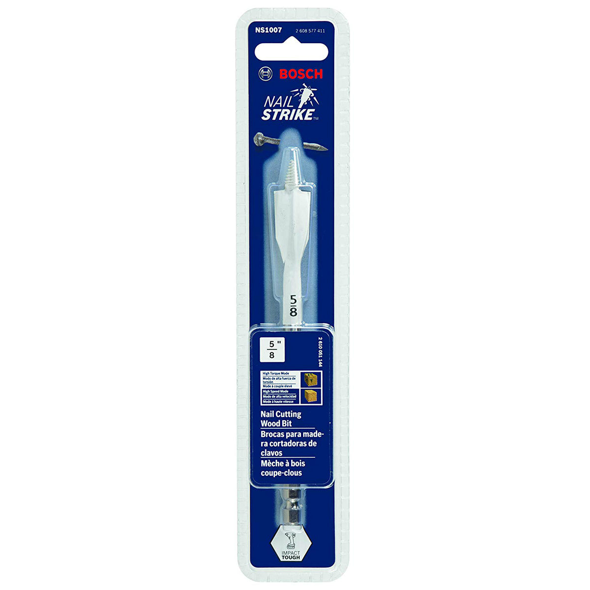 Bosch NS1007 Nail Strike Wood-Boring Bit, 5/8" x 6"