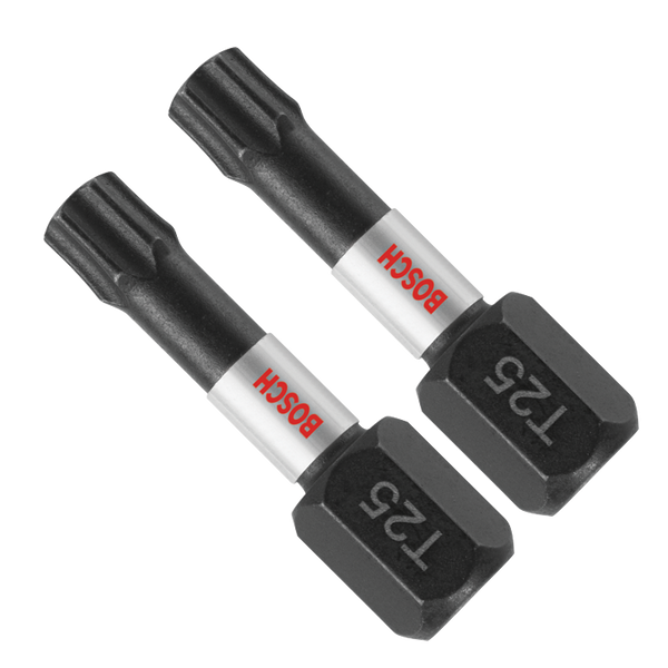 Bosch ITT25102 Impact Tough Torx #25 Insert Bits, 1", 2-Piece