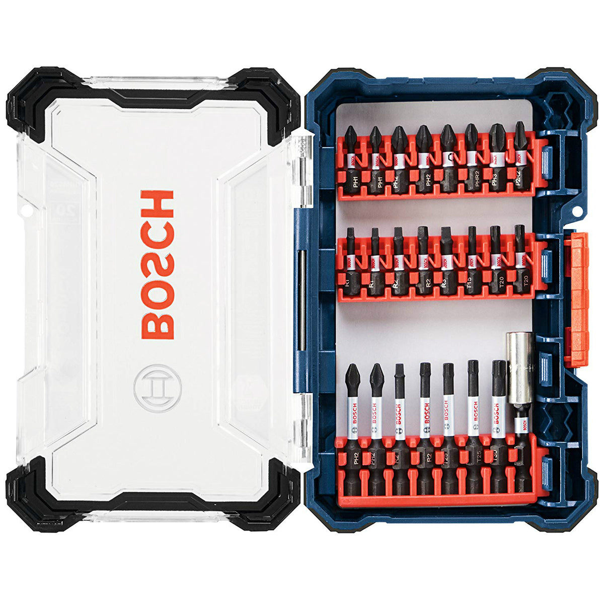 Bosch SDMS24 Impact Tough Screwdriving Custom Case System Set, 24-Piece