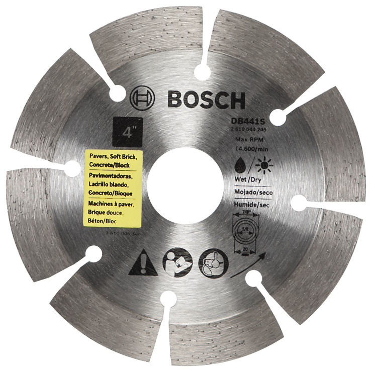 Bosch DB441S Standard Segmented Rim Diamond Blade for Universal Rough Cuts, 4"