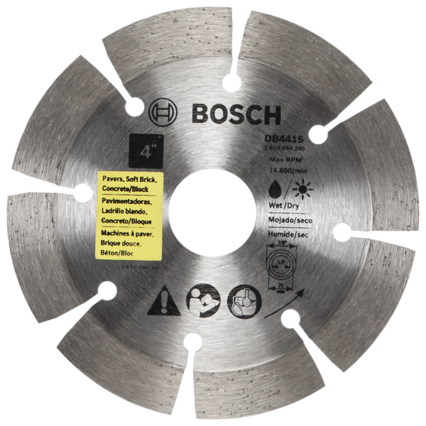 Bosch DB441S Standard Segmented Rim Diamond Blade for Universal Rough Cuts, 4"