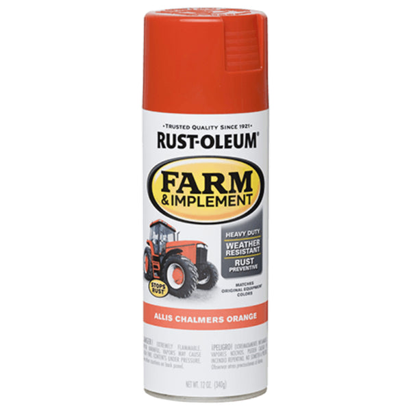 Rust-Oleum 280135 Specialty Farm & Implement Spray, Allis Chalmers Orange, 12 Oz