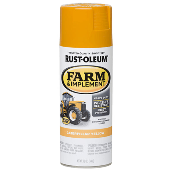 Rust-Oleum 280140 Specialty Farm & Implement Spray, Caterpillar Yellow, 12 Oz