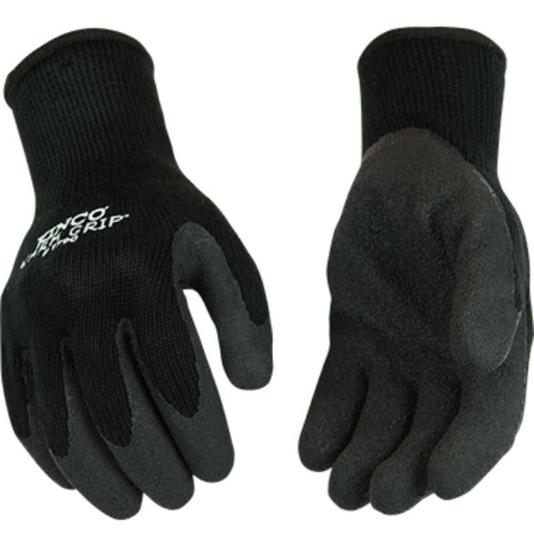 Kinco 1790-S Warm Grip Thermal Knit Shell & Latex Palm Glove, Black, Small