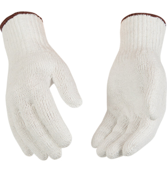 Kinco 1775-M Heavyweight Polyester-Cotton Blend Knit Glove, White, Medium