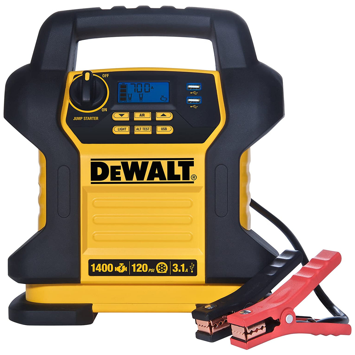 DeWalt DXAEJ14 Professional Jump Starter with Compressor, 120 PSI, 1400 Peak Amp