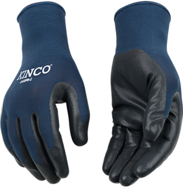 Kinco 1890-S Polyester Knit Shell & Nitrile Palm Glove, Small