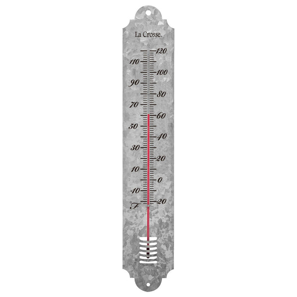 La Crosse Technology 204-1550 Galvanized Metal Thermometer, Indoor / Outdoor