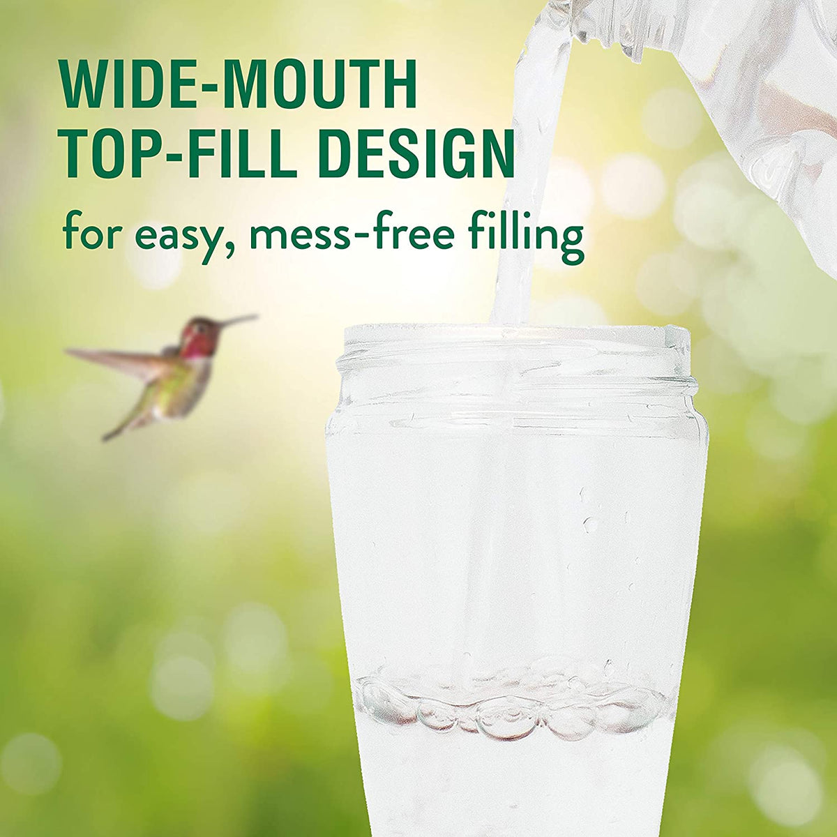 Perky-Pet 9201-6 Top-Fill Pinch-Waist Hummingbird Nectar Feeder, Glass