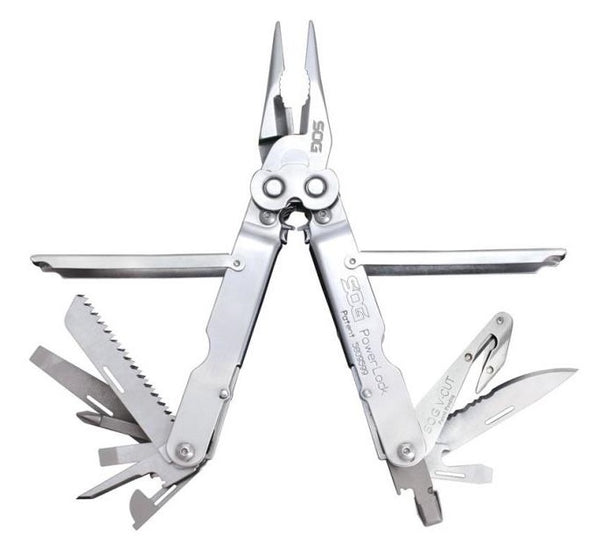 SOG S62N-CP Multi-Tool With Cutter, 7" L, Stainless Steel, Satin Polished