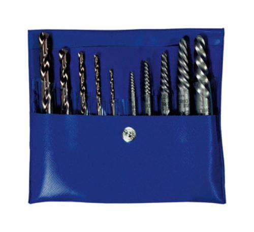Hanson 11117 Screw Extractor & Cobalt Drill Bit Combo Pack, 10 Piece