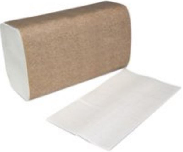 North American 904406 White Single Fold Bleached Paper Towel
