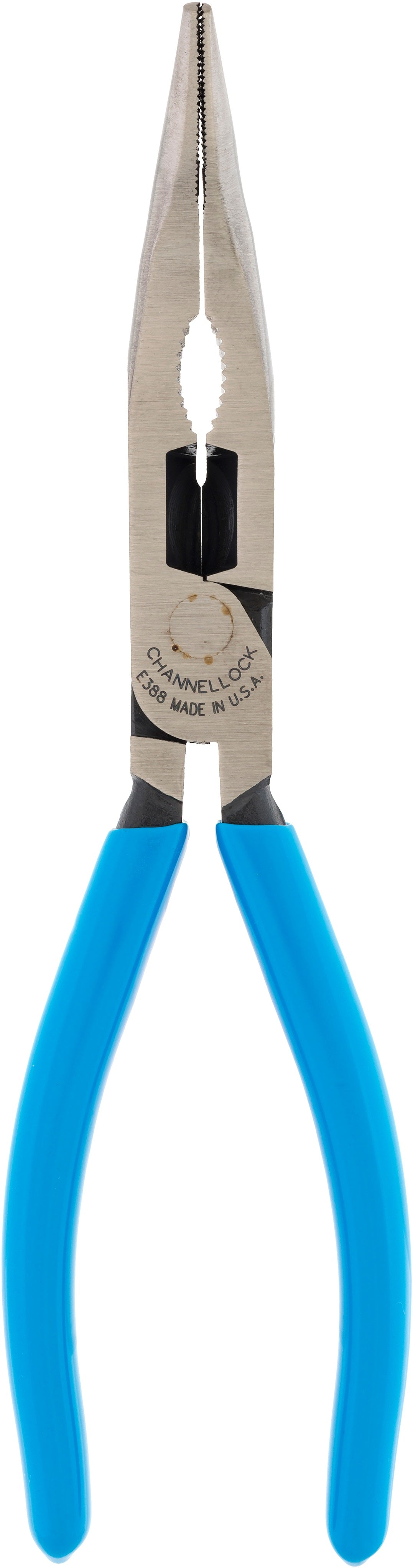 Channellock E388 XLT Bent Long Nose Plier With Cutter, 8"