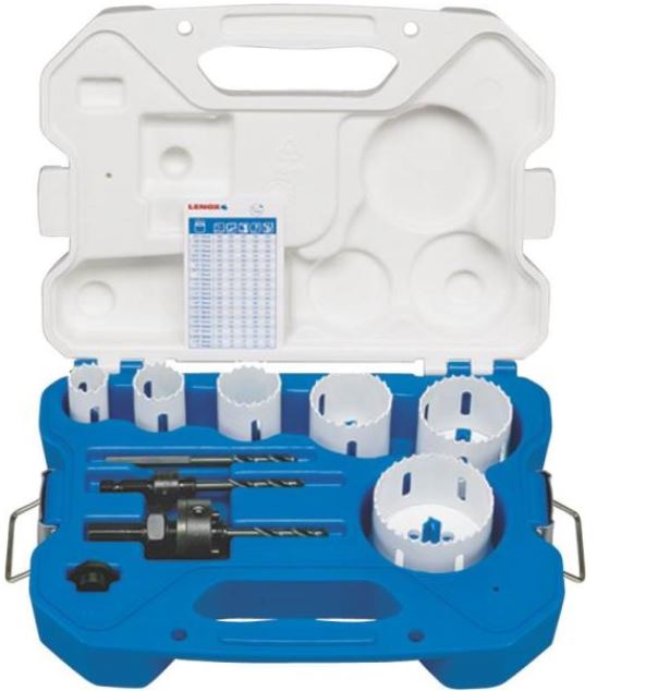 Lenox 30856C600L Electricians Speed Slot Bi-Metal Hole Saw Set, 10 Piece