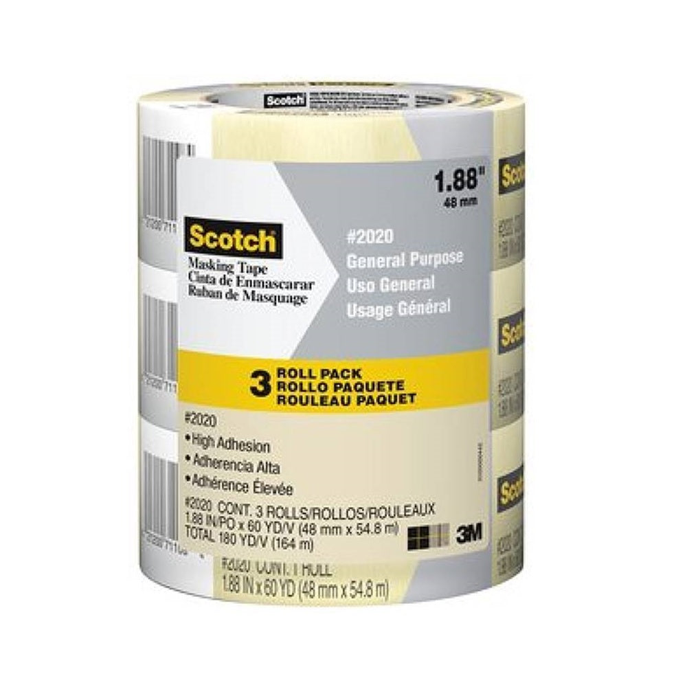 Scotch 2020-48ECP Masking Tape, 48 MM x 54.8 M