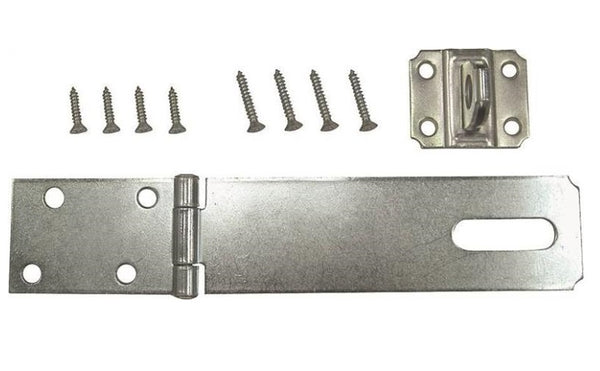 Prosource LR-129-BC3L-PS Loose Staple Safety Hasps, Zinc Plated, 6"
