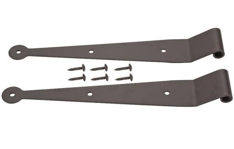 Prosource SH-S01-PS Shutter Strap Hinges, 1/2", Black Powder Coated, 2/Pack
