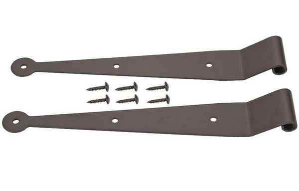 Prosource SH-S01-PS Shutter Strap Hinges, 1/2", Black Powder Coated, 2/Pack