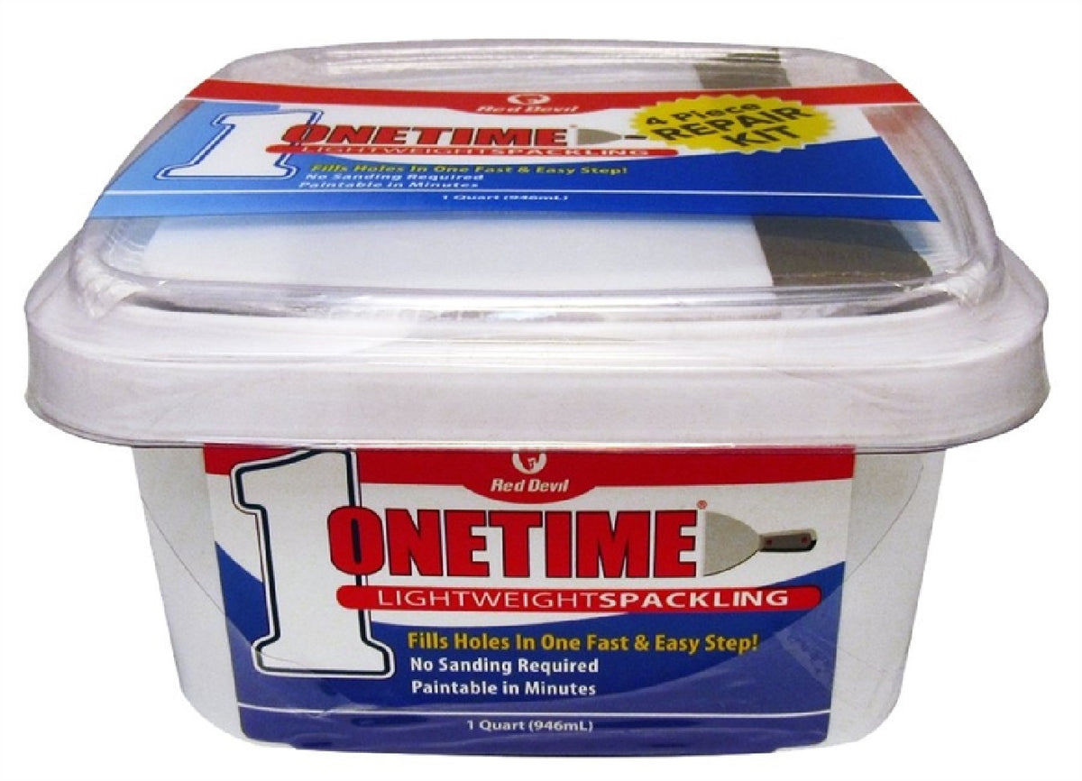 Red Devil 0544KT Onetime Lightweight Spackling 4 Piece Repair Kit, White