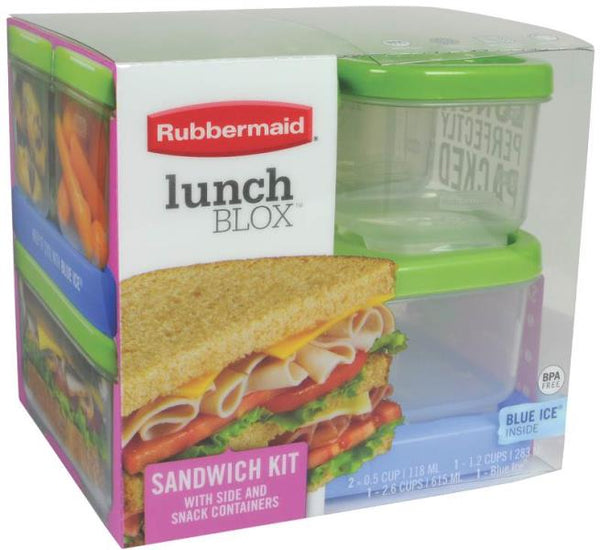 Rubbermaid 1806231 Lunch Box Sandwich Kit, 4.81" x 5.63" x 5.25"