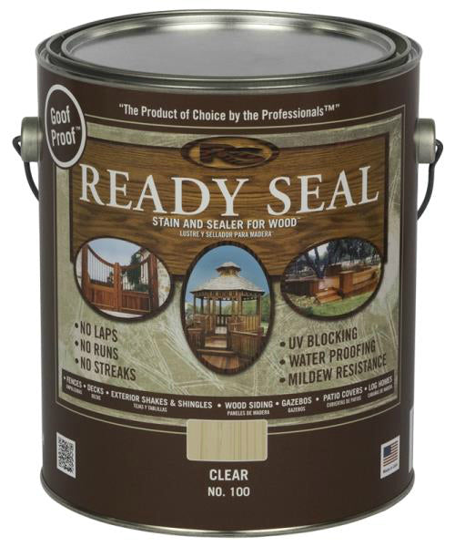 Ready Seal 100 Exterior Wood Stain and Sealer, 1 gallon, Clear