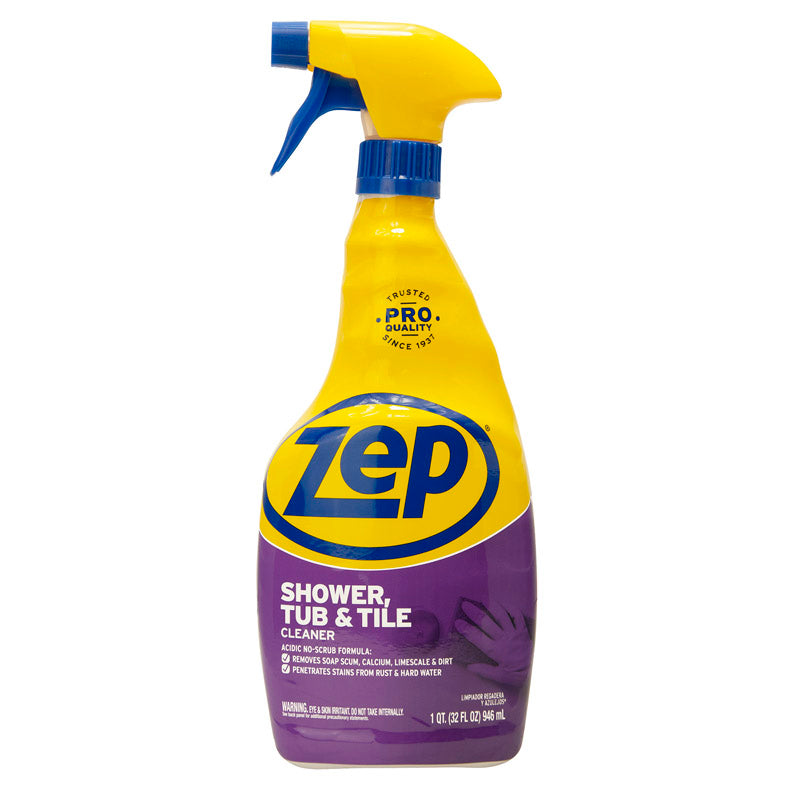 Zep Commercial ZUSTT32PF Shower, Tub & Tile Cleaner, Trigger Spray, 32 Oz