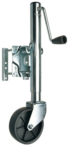 Reese Towpower® 74410 Snap-Ring Utility Swivel Mount Side Wind Jack, Zinc Plated