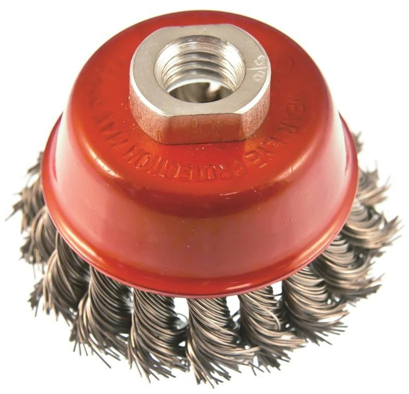 Vulcan 693881OR Knotted Wire Cup Brush, 3" Dia, 15000 RPM
