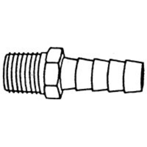 United States Hardware M-273C Solid-Brass Reusable Hose Barb 1/8"