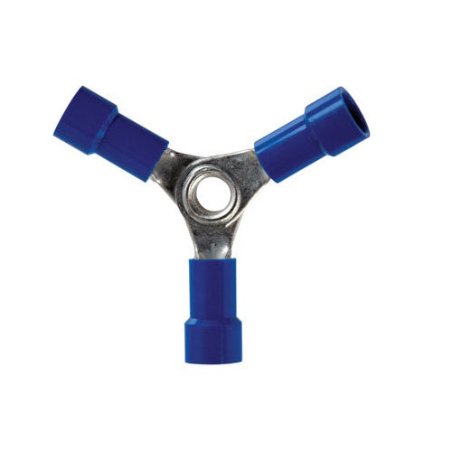 Jandorf 60858 Vinyl Insulated 3 Way Terminal Butt Splice, 16-14 Gauge AWG