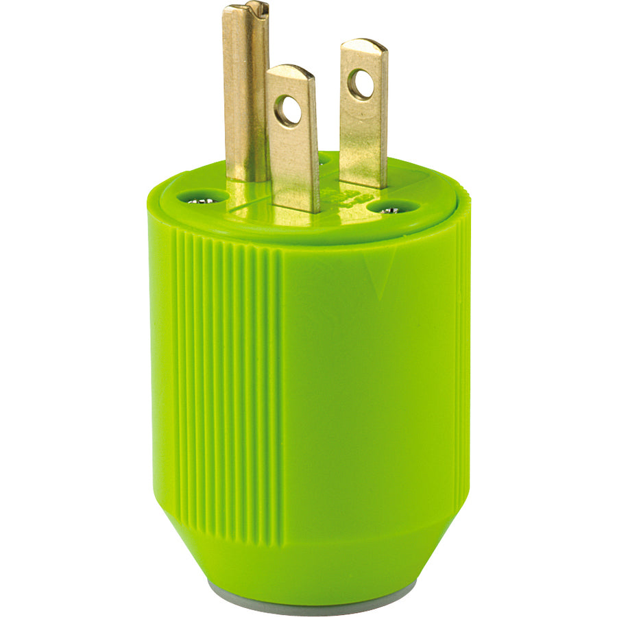 Cooper Wiring BP3867-4GN High Visibility Ground Cap Plug, 2 Pole, Fluorescent Green