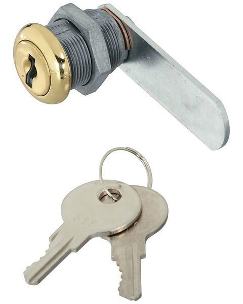 National Hardware N239-160 Door & Drawer Keyed Different Utility Lock, 1/2", Brass