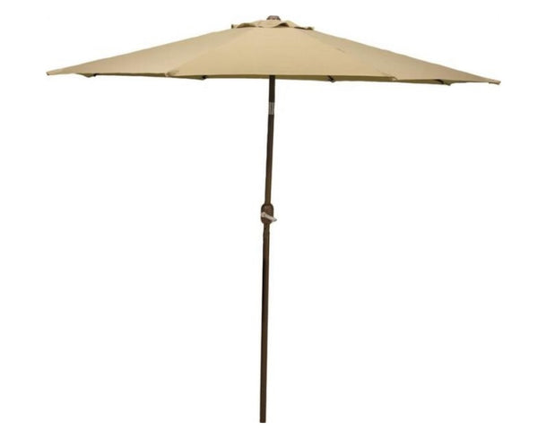 Worldwide Sourcing 65777 Aluminum Crank Umbrella, Taupe, 9'